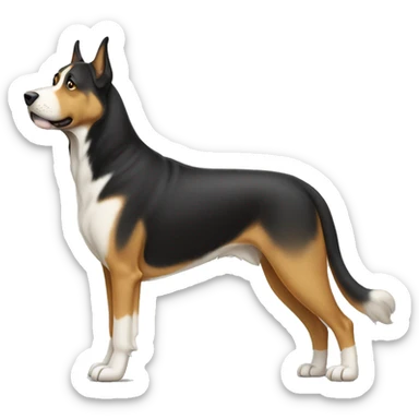 big adult dog standing from left view with full body sticker