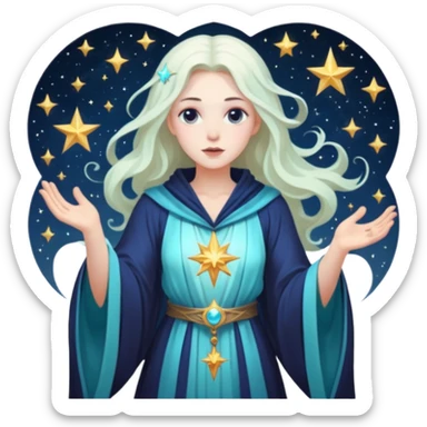 Cosmic witch sticker