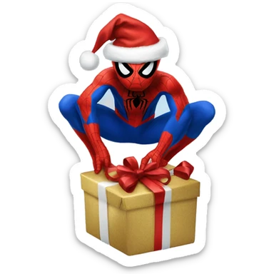Spiderman Christmas sticker