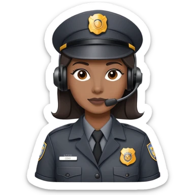 911 dispatcher dark gray uniform sticker