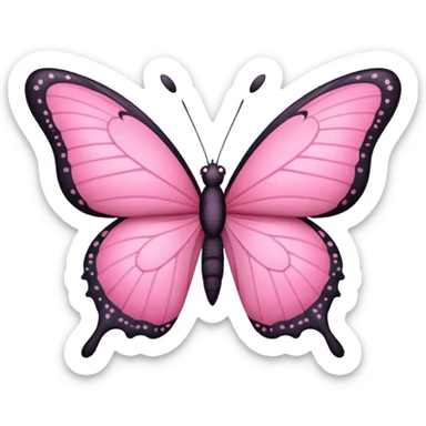 🦋 this emoji in pink in small size in emoji size sticker