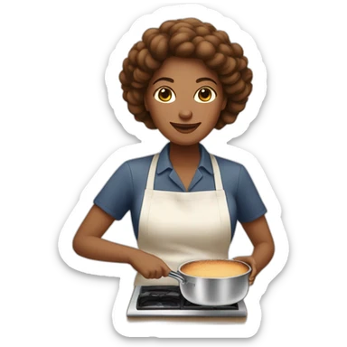 A women Who is cooking a good tiramisu sticker