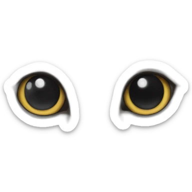 cat white with black spot on the nose sticker