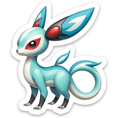 Shiny Colorful Vernid-Trico-Meloetta-Latias-Koraidon-Peppercat-Protogen-Pokémon-Digimon-Fakémon-fusion-hybrid-creature sticker
