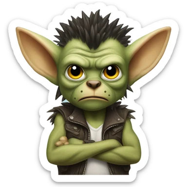 Mohawk gremlin  sticker