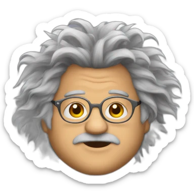 Danny devito wild hair sticker