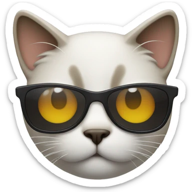 Cat with sunglasses sticker