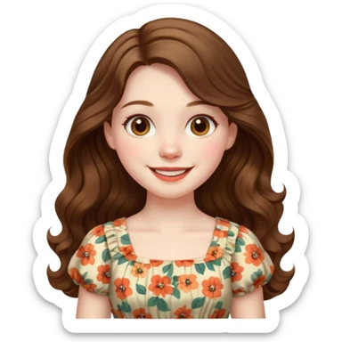 vintage girl sticker