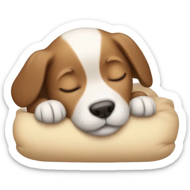 Puppy sleeping  sticker