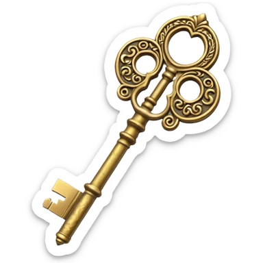 I would like an old gold key, like a magic key to a secret door sticker