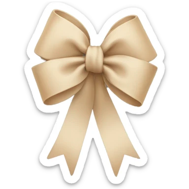 Beige bow sticker
