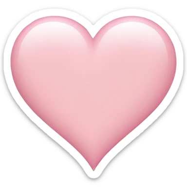 light pink heart sticker