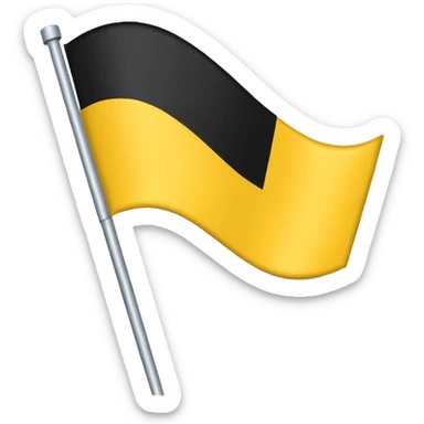 Faz uma bandeira com preto em cima e em baixo coloca amarelo sticker