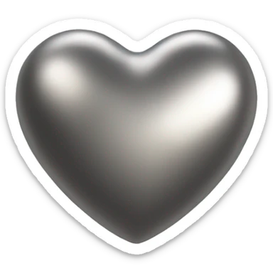 Metallic heart sticker