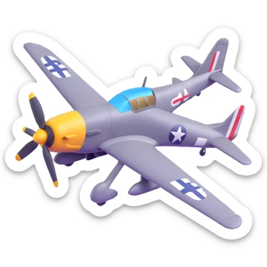 WW2 fighter aircraft sticker
