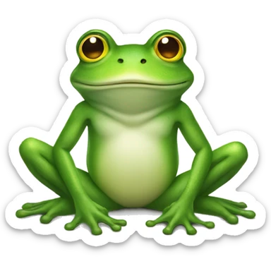 Anthropomorphic Frog sitting down sticker