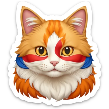 cat with Kurdistan flag sticker