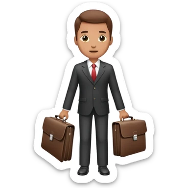 businessman in a suit with briefcase sticker