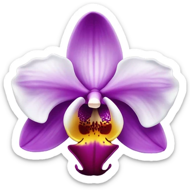 orchid flower sticker