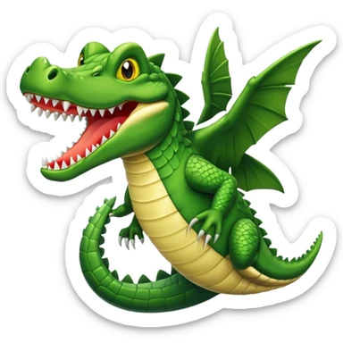 cocodrilo volando sticker