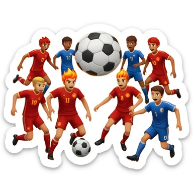 soccer-themed hell scene sticker