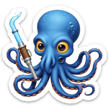 Octopus with a meth pipe  sticker