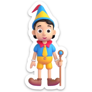 Pinocchio Disney style sticker
