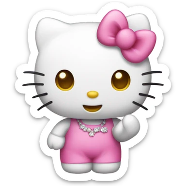 Pink hello kitty sticker