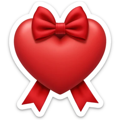 heart with a velvet bow, kpop sticker