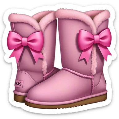 Uggs with pink bows sticker