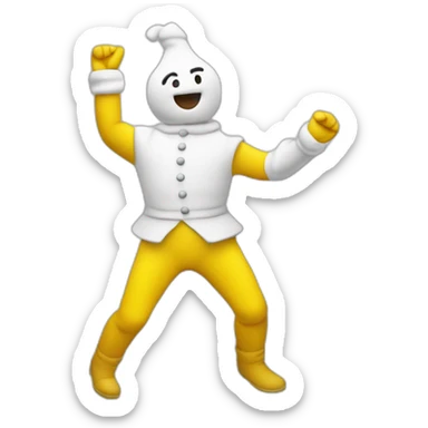 Bonhomme jaune qui fais un dab  sticker