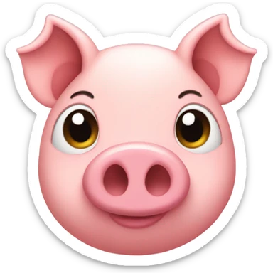 Heart pig sticker