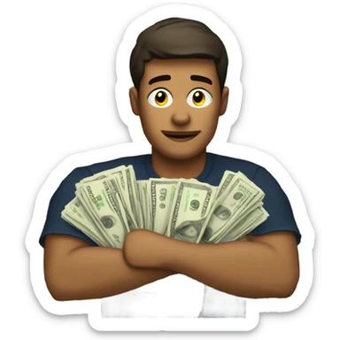 greedy money sticker