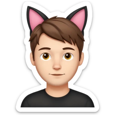 german guy with cat ears sticker
