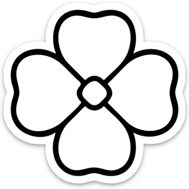 contour de fleur juste la forme sticker