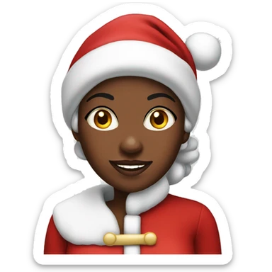 Black me and Mrs Santa Claus sticker