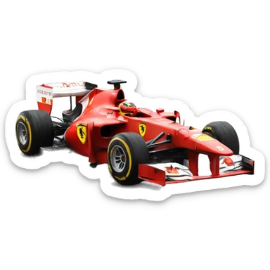 ferrari formula one car sticker