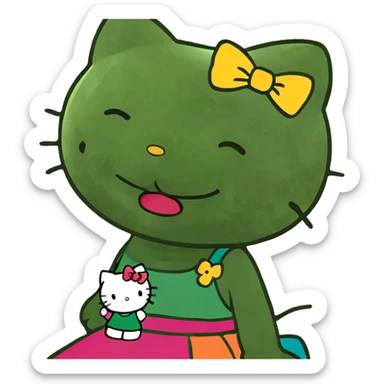 Hello kitty laughing  sticker