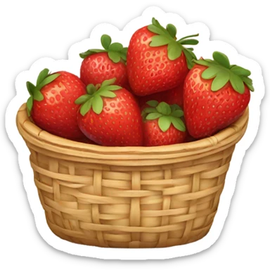 Strawberry basket sticker
