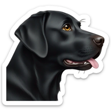 Black labrador sticker