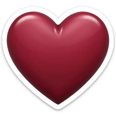 Maroon heart sticker