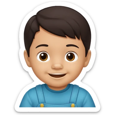 A mexican baby boy whose age is between 0 to 2 years sticker