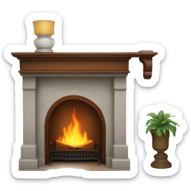 fireplace mantle sticker