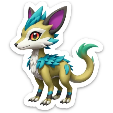 Meloetta-Vernid-Trico-Sergal-Protogen-Primagen-Pokémon-Fakémon-creature sticker