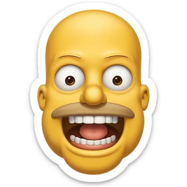 Homero Simpson babeando sticker