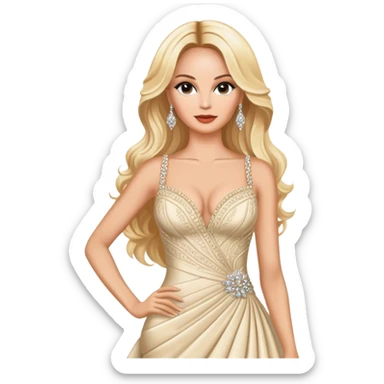 Adriana Karembeu in gala dress sticker