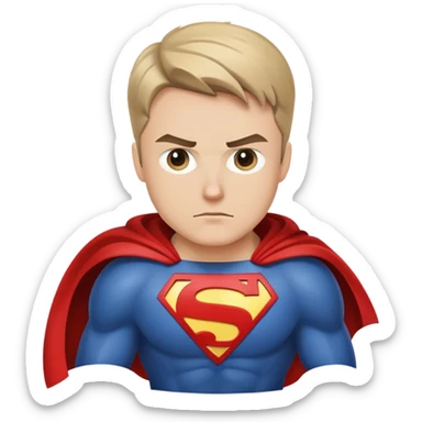 superhero with cape sticker