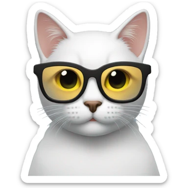 Gato con gafas de fiesta  sticker