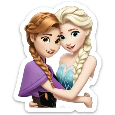 anna and elsa sticker
