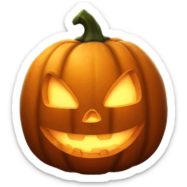glowing Jack-o-lantern sticker